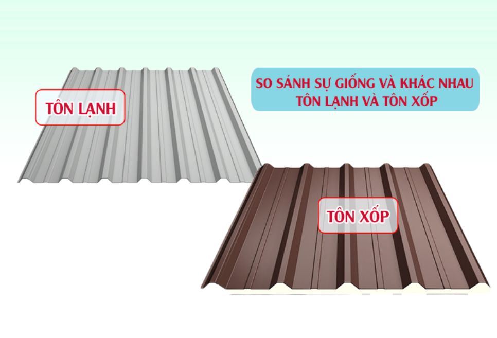 Tôn lạnh và tôn xốp khác nhau như thế nào? So sánh chi tiết A-Z